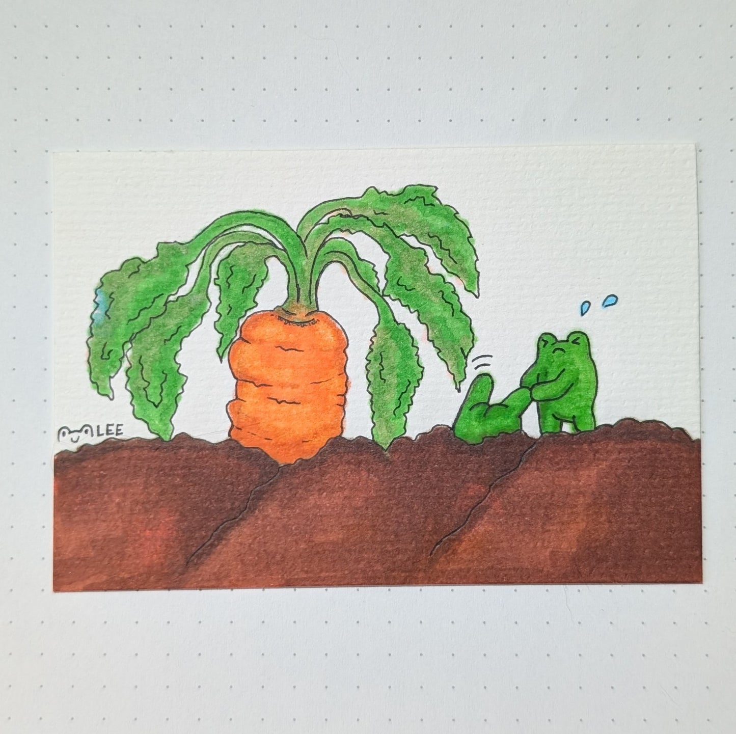 "Frosch im Beet"