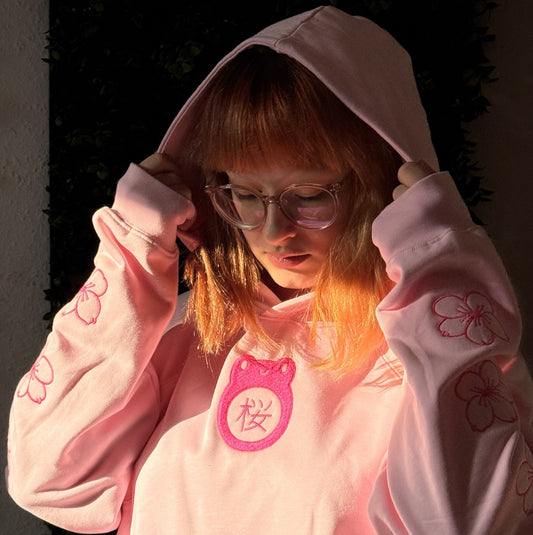 Sakura Frog Hoodie
